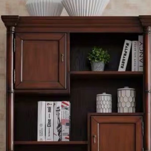 Industrial Rectangle Cabinet with 3 Doors and Shelves in Solid Wood