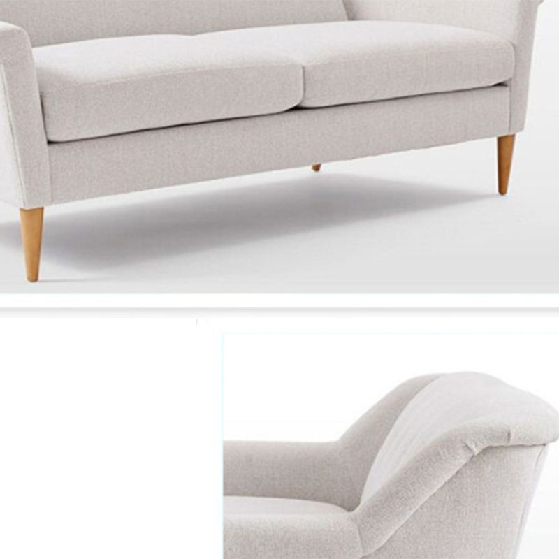 31.5" H Contemporary Cotton Blend Tufted Flared Arm Sofa for Apartment