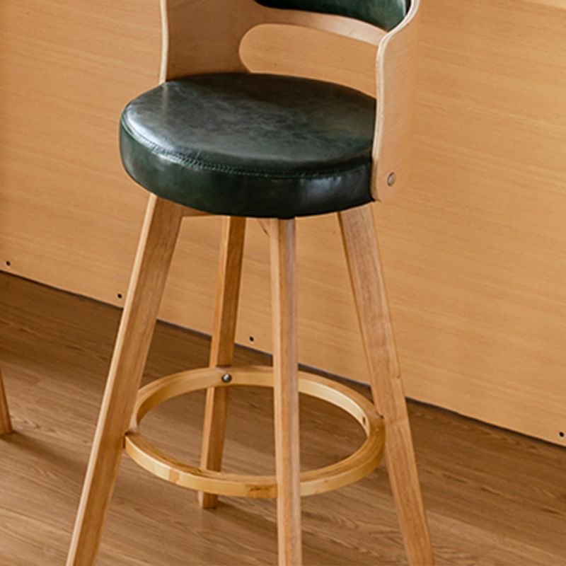 Contemporary Style Low Back Barstools with Cushion Upholstered Bar Stools