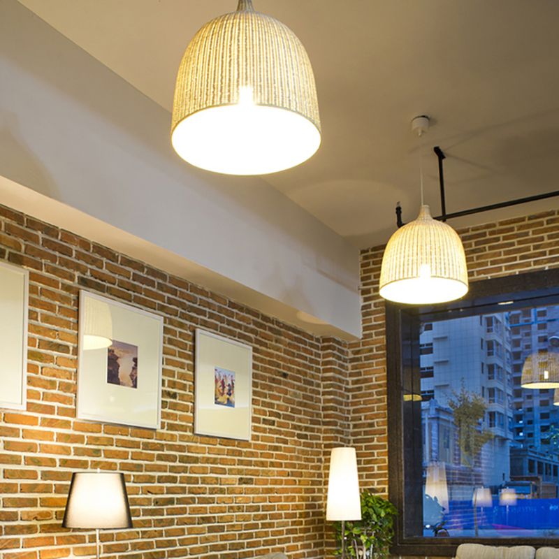Luz de ratán moderna Simplicidad simplura accesorio de iluminación pendiente para restaurante