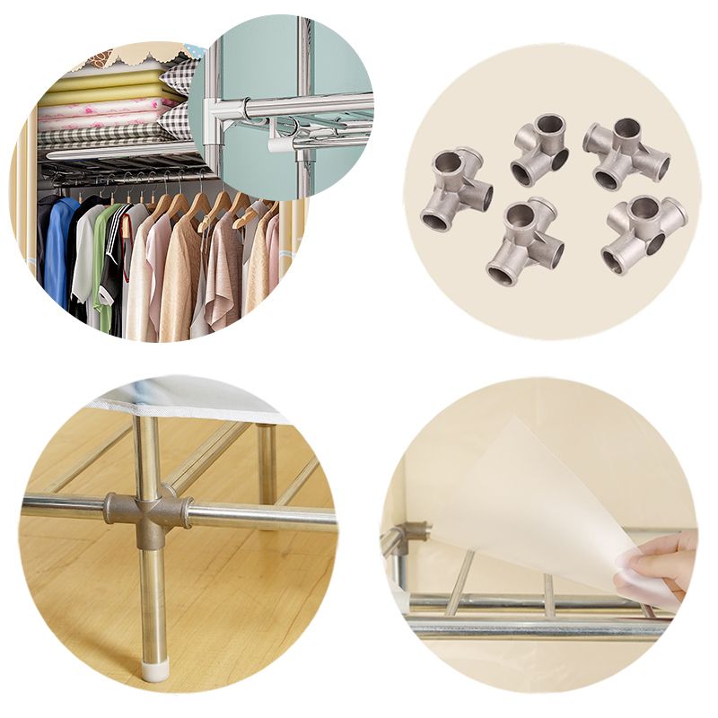 Contemporary Wardrobe Closet with Legs Steel Wardrobe Armoire