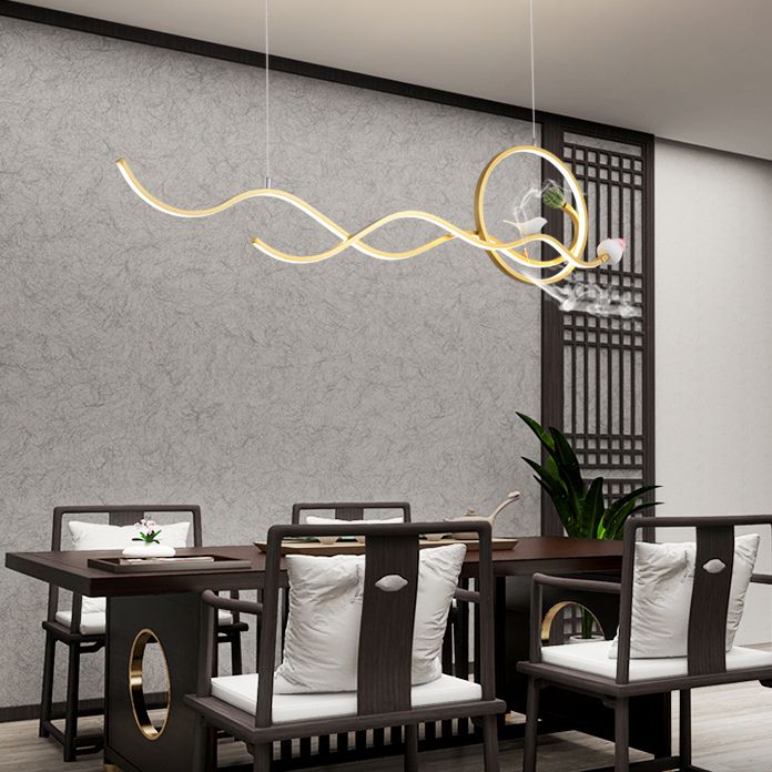 Modern Island Lighting Resin 3-Light Chandelier Light Fixture for Office