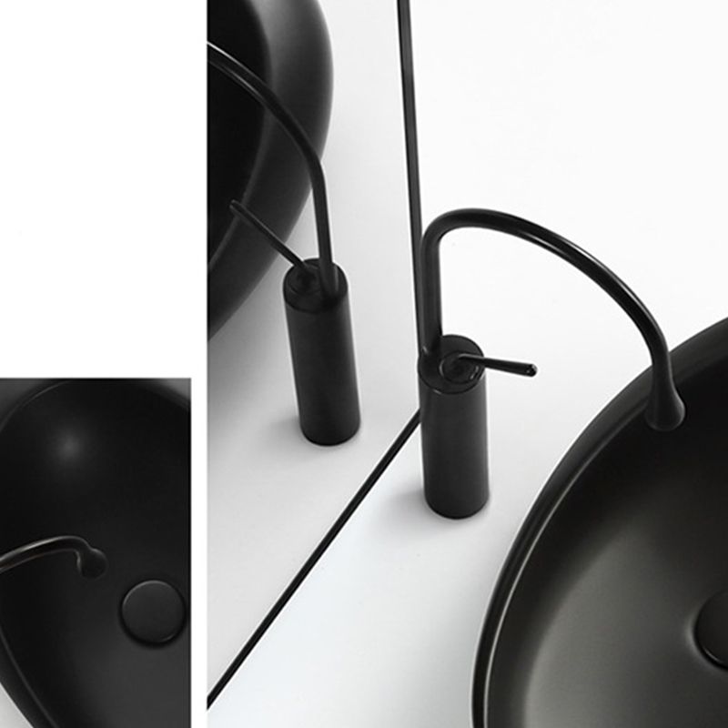 Modern Vessel Bathroom Sink Oval Porcelain with Faucet Vessel Sink