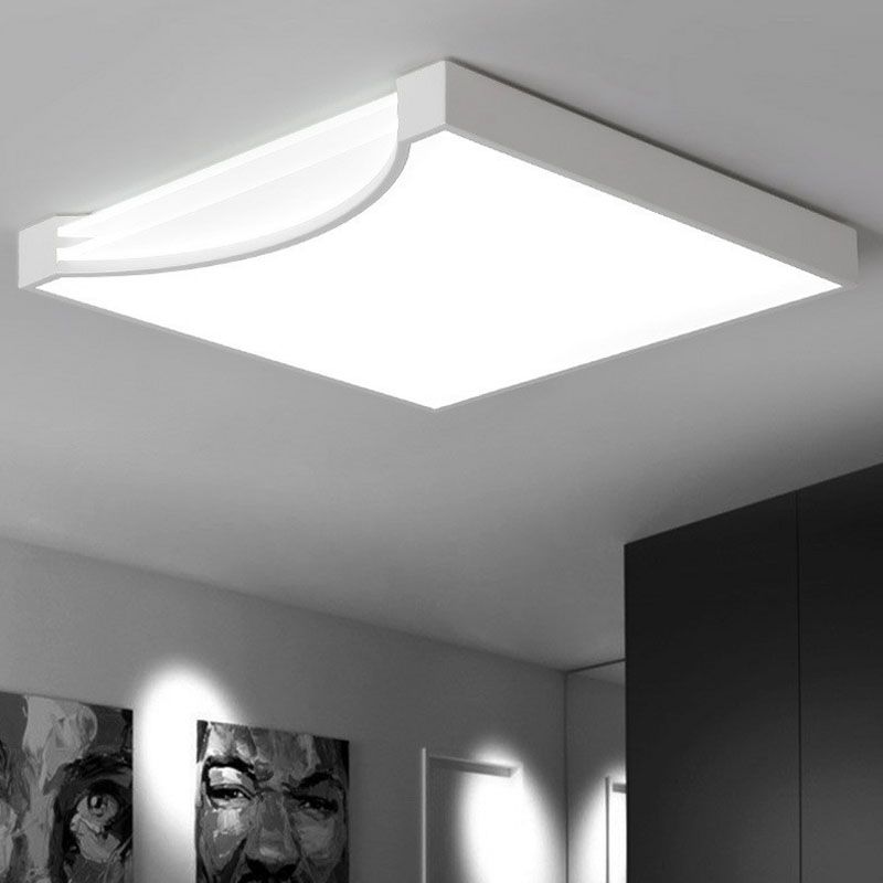 Square Shaped Flush Ceiling Light Contemporary Acrylic LED Flush Mount Lighting Fixture