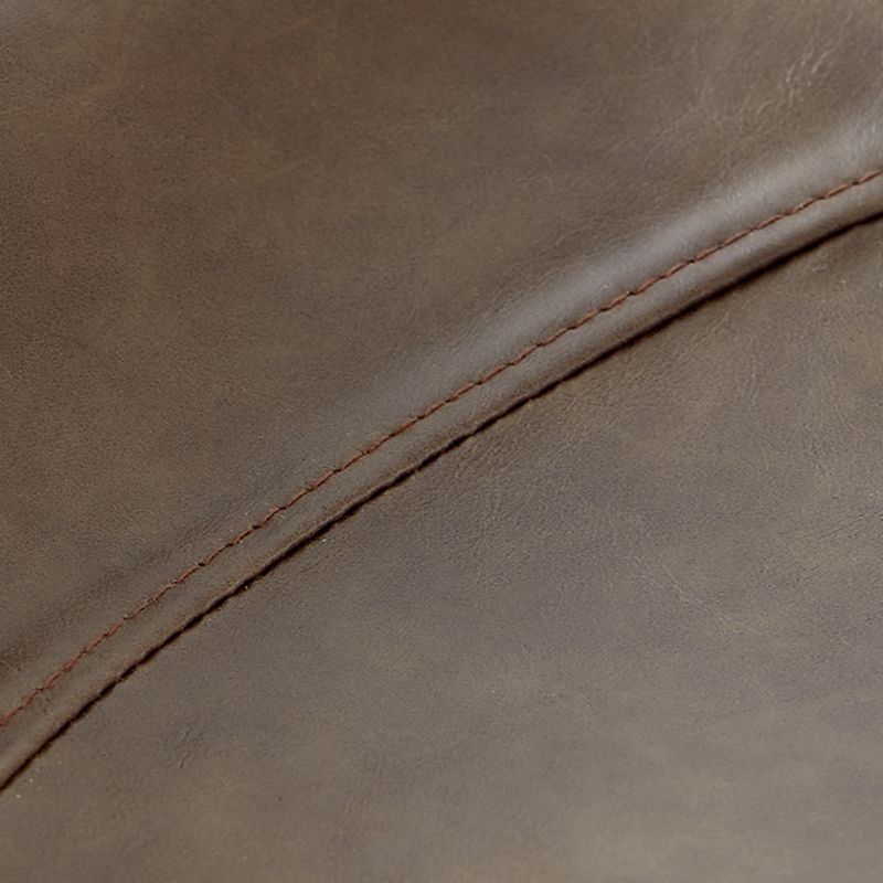 Modern Faux Leather Bar Stool Indoor Low Back Stool with Metal Legs