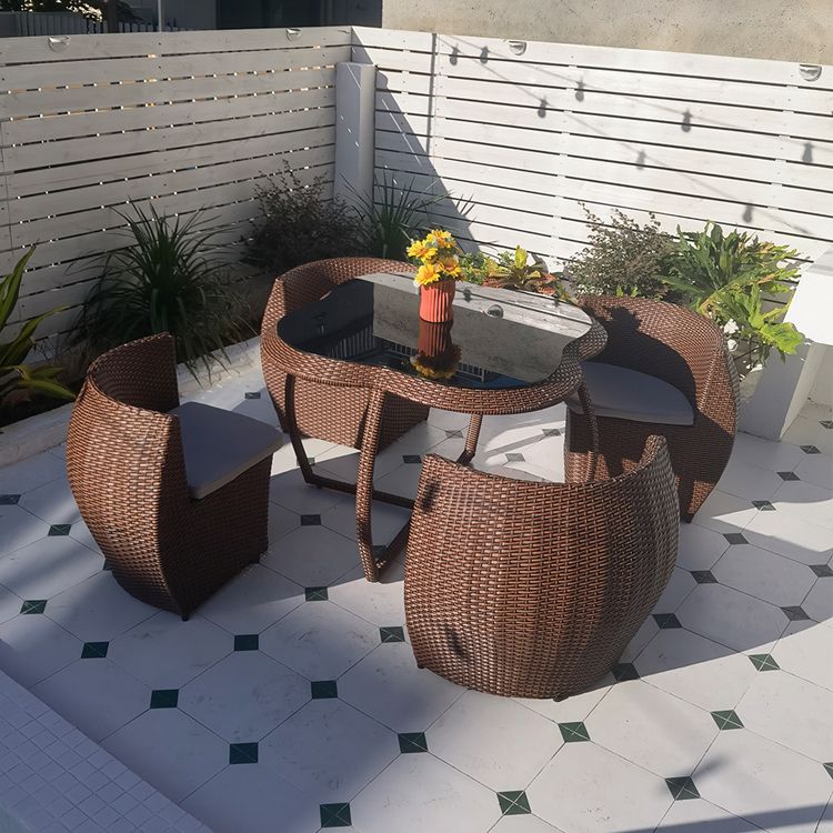 Modern Style Dining Set Specialty Wicker/Rattan 5 Pieces Dining Set
