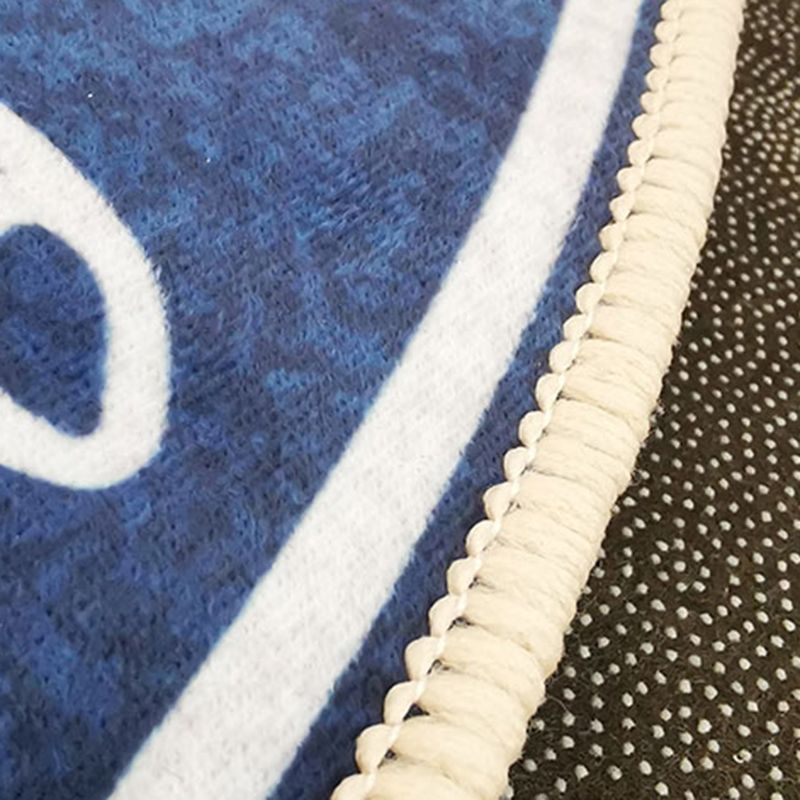 Round Solid Color Simplicity Indoor Rug Polyester Plant Print Rug Easy Care Indoor Rug for LBedroom