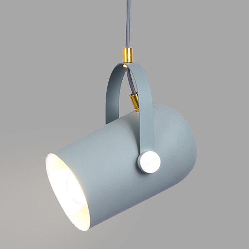 Macaroon Style Hanging Spotlights Single Bulb Modern Lighting Fixture with 47" Adjustable Suspension Wire