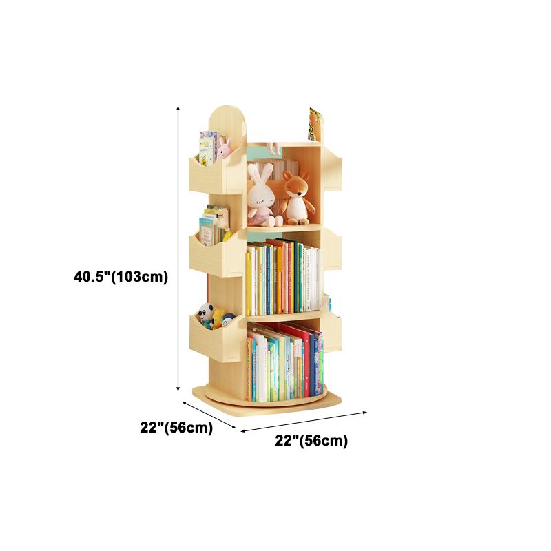 Contemporary Wood Bookshelf Open Back Bookcase for Home Office