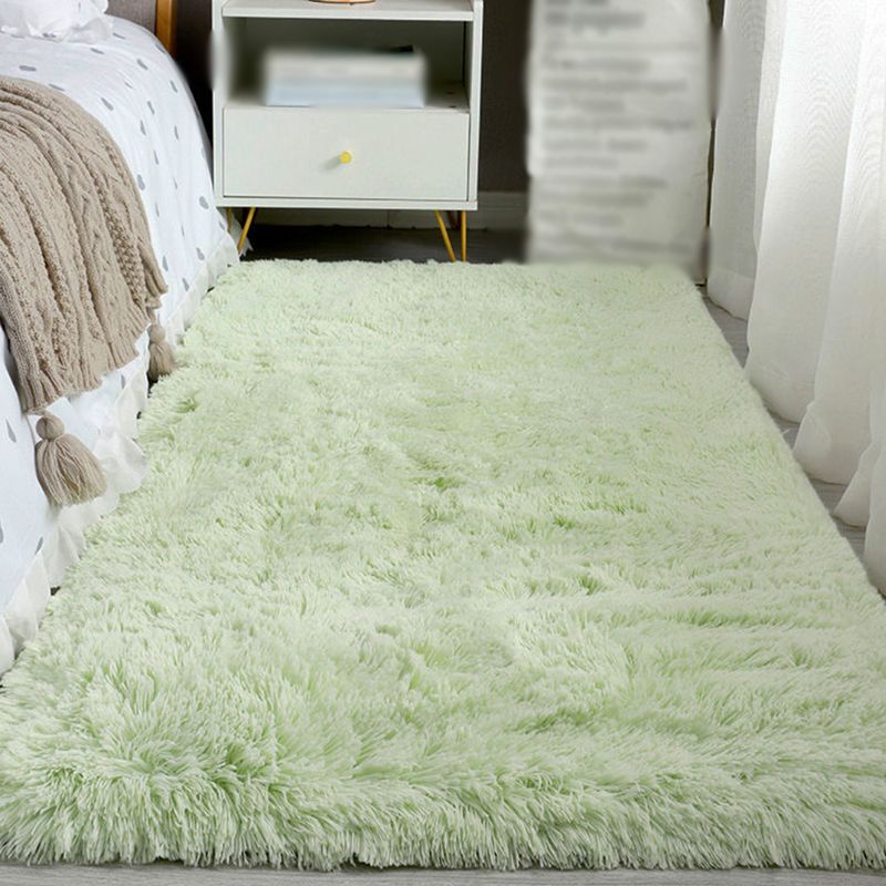 Minimalistischer Rugwaschableer Teppich -Polyester -Teppichfleckfärbung widerstandsvoller Schagteppich für Bett