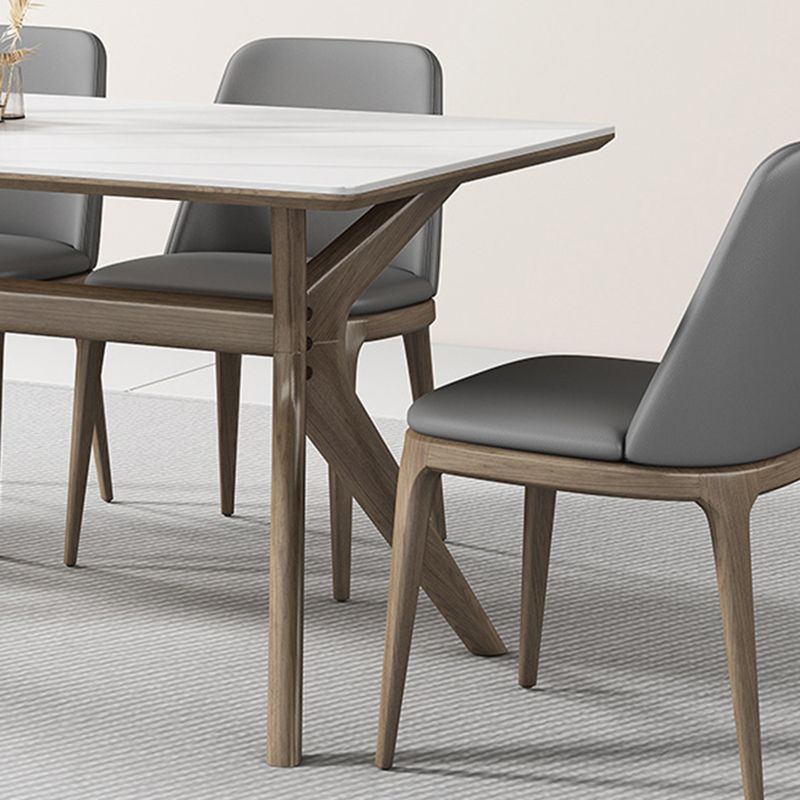 Modern 1/2/5/6 Pieces Dining Set Rectangle Stone Dining Table for Dining Room