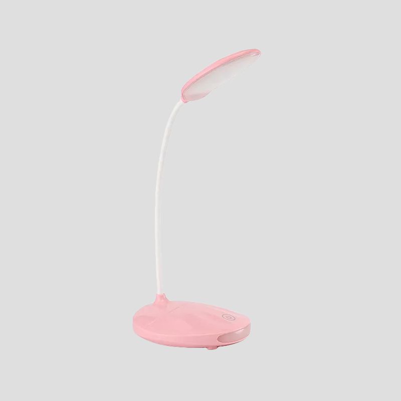 Pink/White LED Folding Desk Lamp Modern Style USB Charging Standing Table Light for Reading