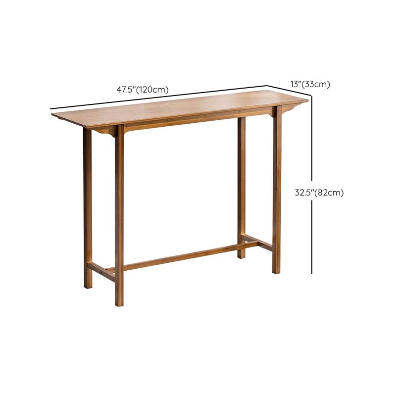 Mid-Century Modern Console Table Dark Brown Rectangle Console Table