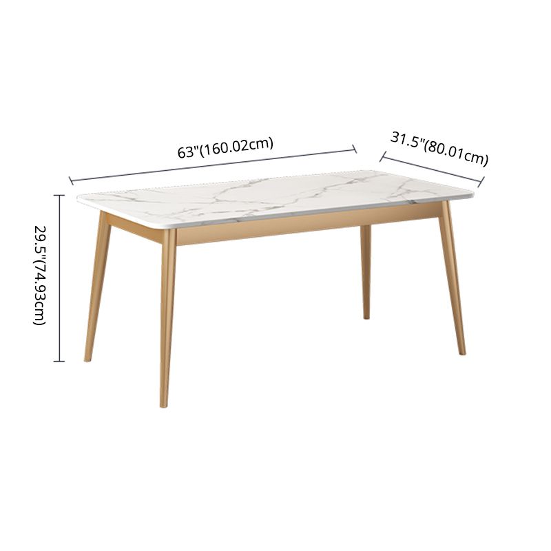 Juego de comedor de comedor estándar de piedra sinterizada moderna con mesa de comedor de cocina con 4 patas