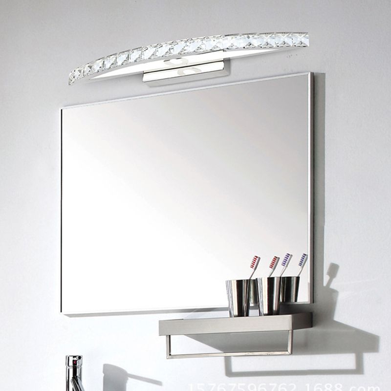 Lineare LED -Waschtischlampe moderner minimalistischer Stil Kristall Ein Eitelkeitslicht
