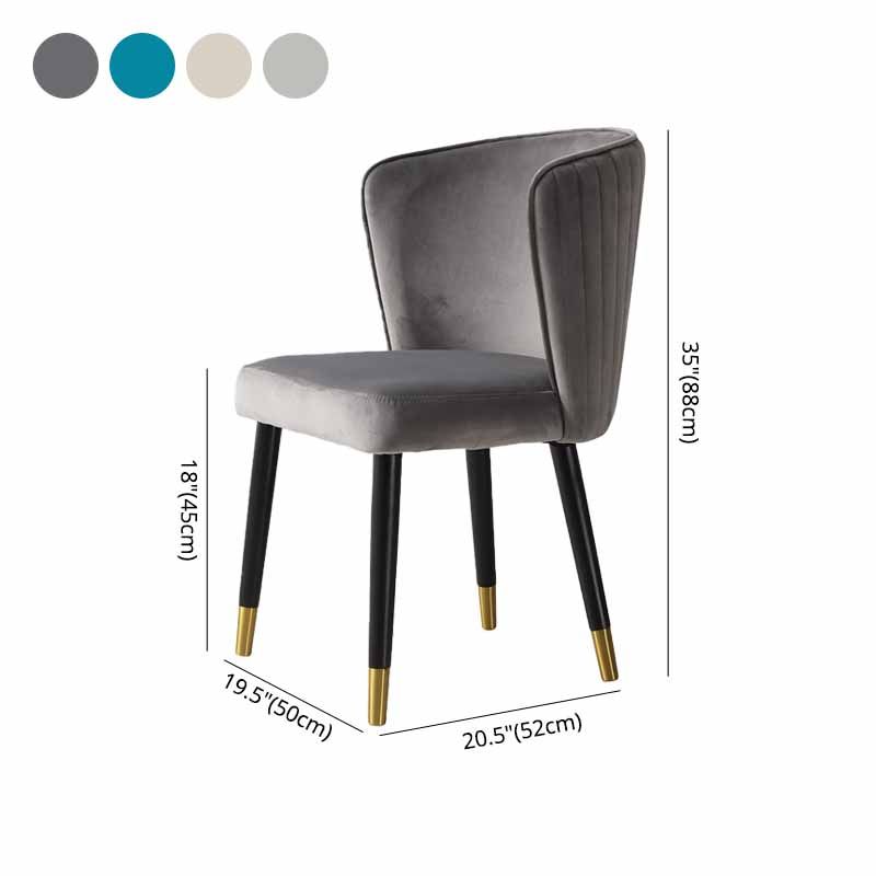 Silla lateral escandinava interior Silla tapizada de madera del comedor del Wingback