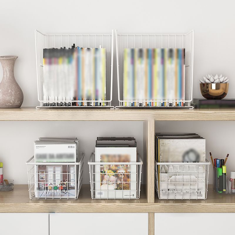 Contemporary Style Geometric Bookcase Metal Closed Back Bookcase