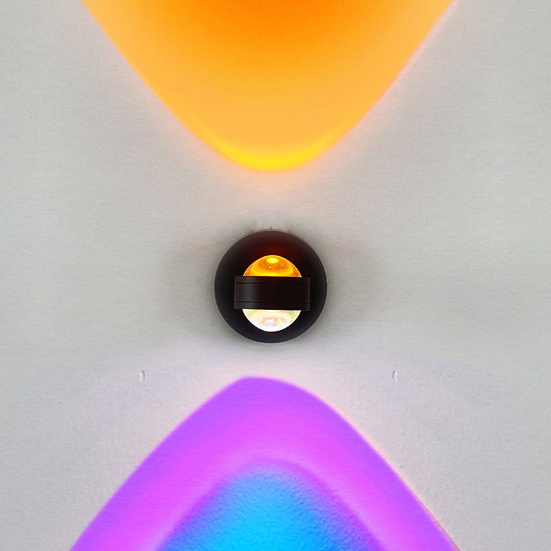 Moderne Stil runde Wandlampen Metall Multi -Leuchten Wandbeleuchtung Armaturen