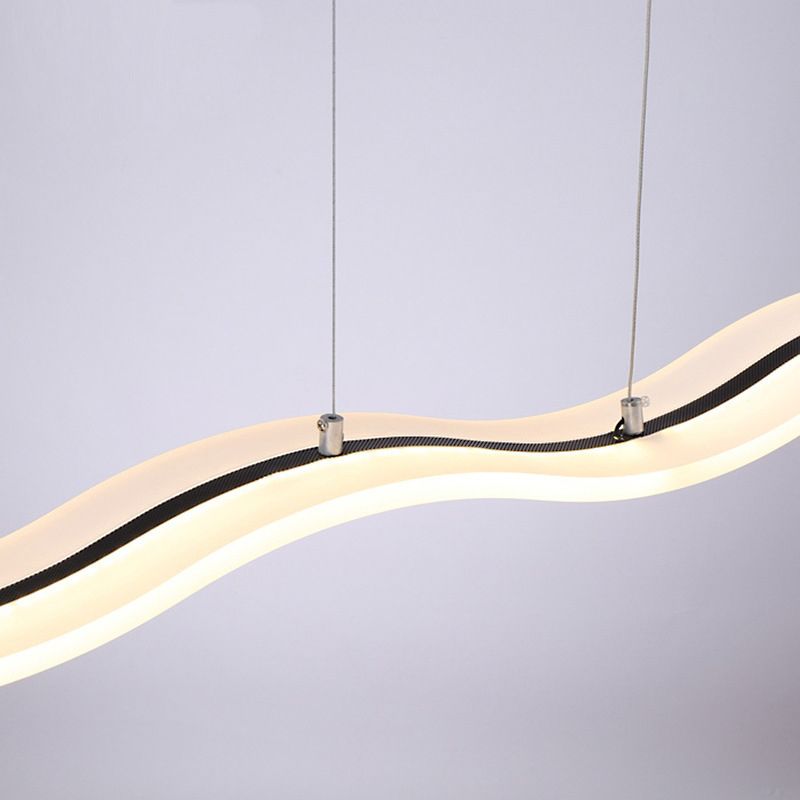 Lumière de l'île LED linéaire blanche dans la simplicité moderne PENDANT FER WARGÉ