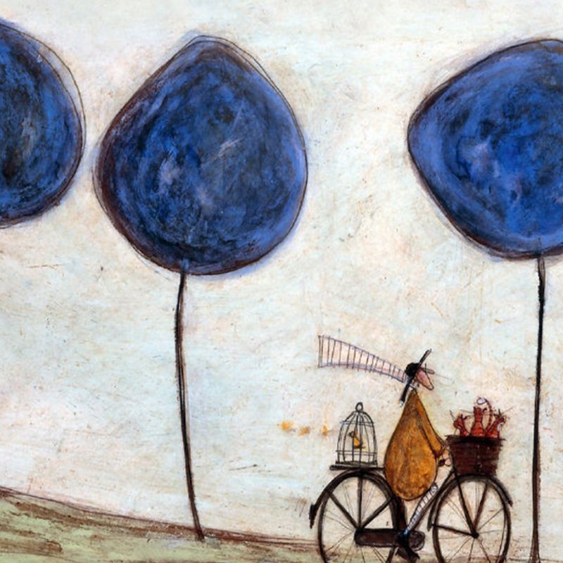 Illustration Style Botanical Wall Mural Giant Wall Covering for Dining Room, Custom