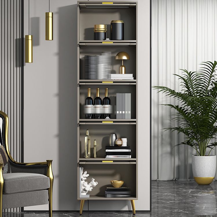 Modern Style Bookshelf Closed Back Shelf Bookcase with Doors for Office Home