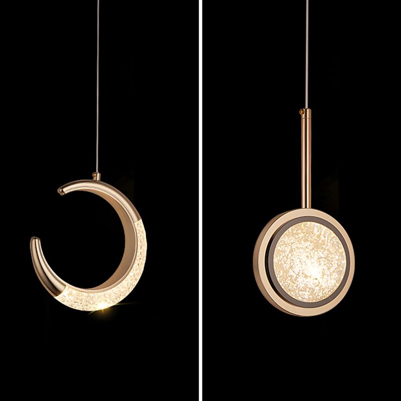 LED Hanging Light Fixture Modern Simple Style Living Room Pendant Light