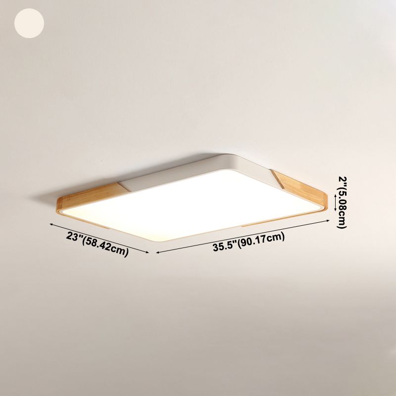 Modern Simple LED Ceiling Lamp Iron Geometry Shape Flush Mount for Dining Room