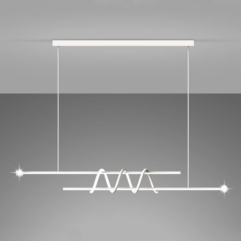 Modern Style Linear Shape Island Pendants Metal Pendant Lights for Dining Room