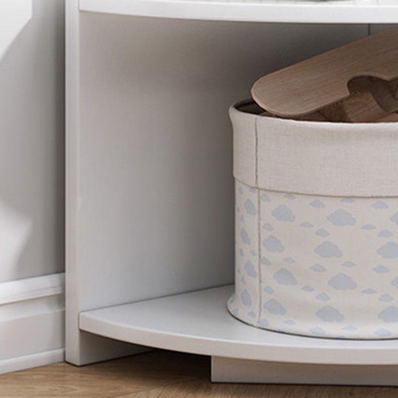 Wooden Triangle Accent Chest with Shelves Contemporary Chest