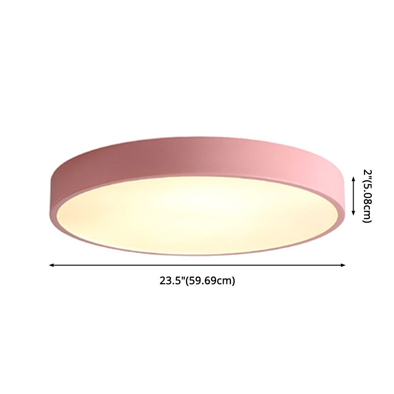 Lámpara de techo de montaje empotrado en disco, accesorio de iluminación acrílico minimalista para montaje en techo para dormitorio