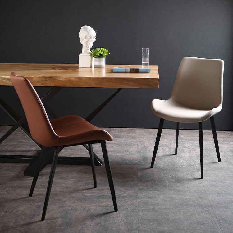 Silla industrial de metal para comedor, cocina, silla lateral con respaldo sólido