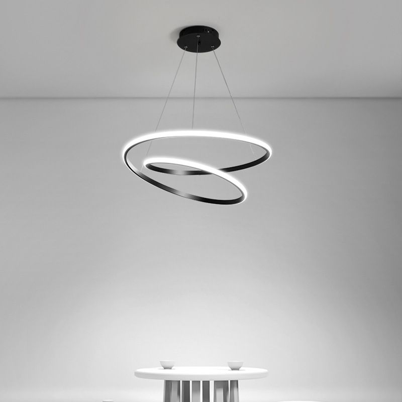 Modern Style 1-Light Suspended Lighting Fixture Acrylic Twist Pendant Chandelier