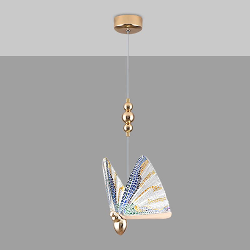 Butterfly Shat Lighting Lighting Modern Style Metal Light Pendant Light Pendant pour le chevet