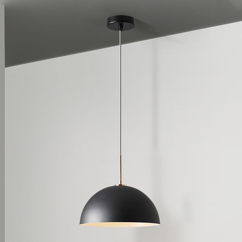 1 Light Metal Pendant Modern Simple Style Ceiling Hanging Light Fixture for Living Room