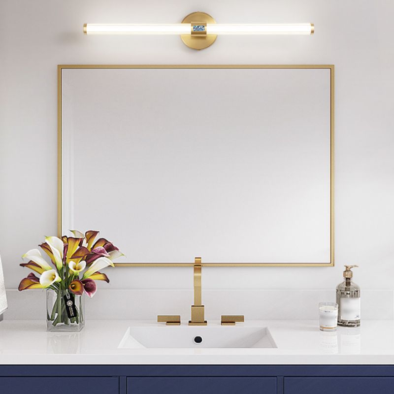 Lineaire schaduw metalen wandwandcontract Moderne stijl 1-licht spiegel Wandlamp