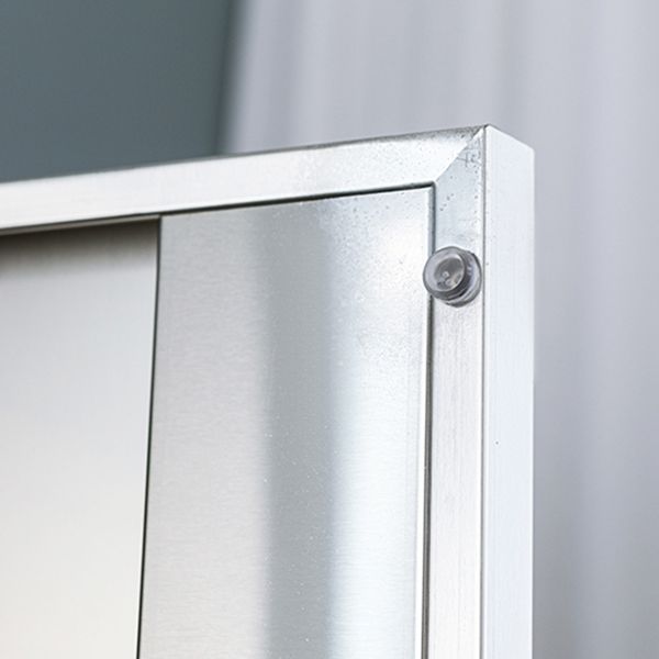 35.5"L x 16.5"W x 71"H Hinged Door Storage Cabinet Contemporary Cabinet with Metal Doors