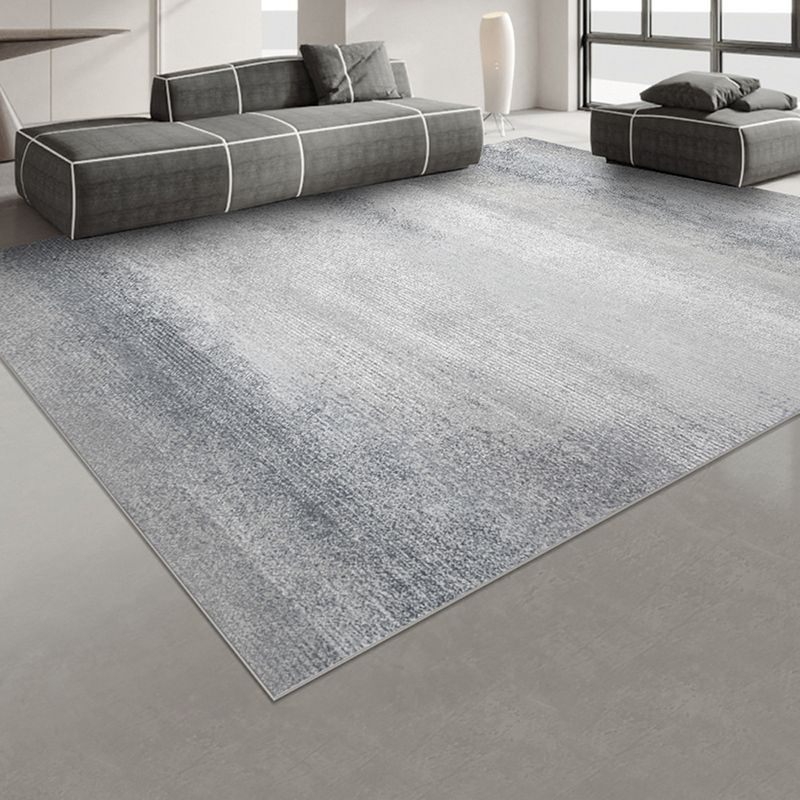 Grey Modern Rug Polyester Graphic Area Rug Washable Rug for Living Room