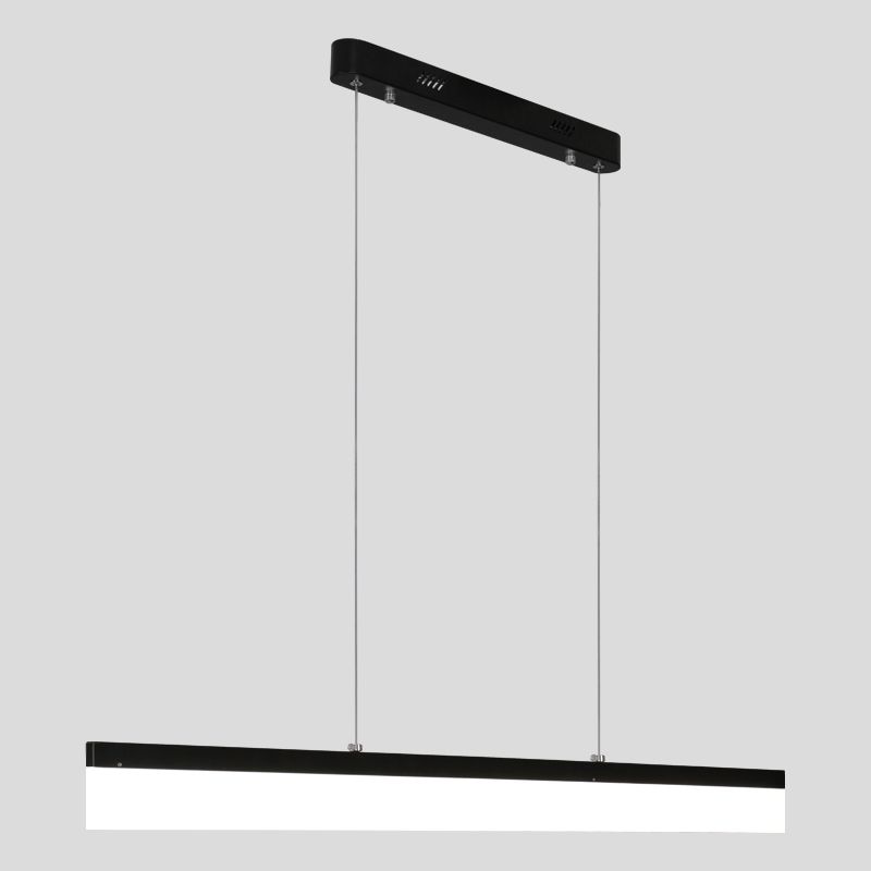 Black Aluminum Minimal Ceiling Lamp 1-Light LED Pendant Lighting Fixture for Office