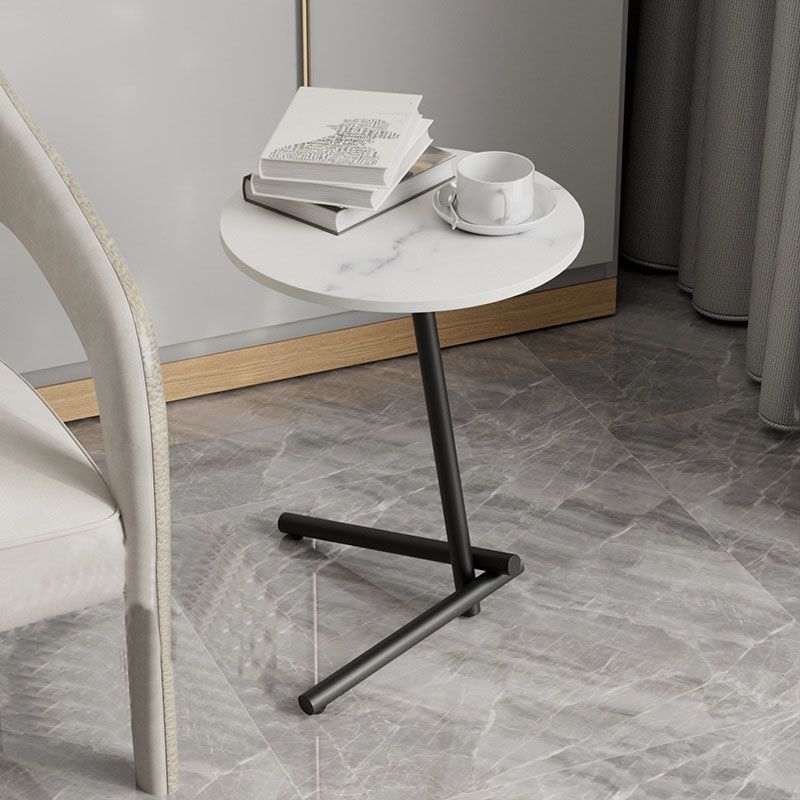 Minimalist Pedestal End Table Modernist Round Side End Table