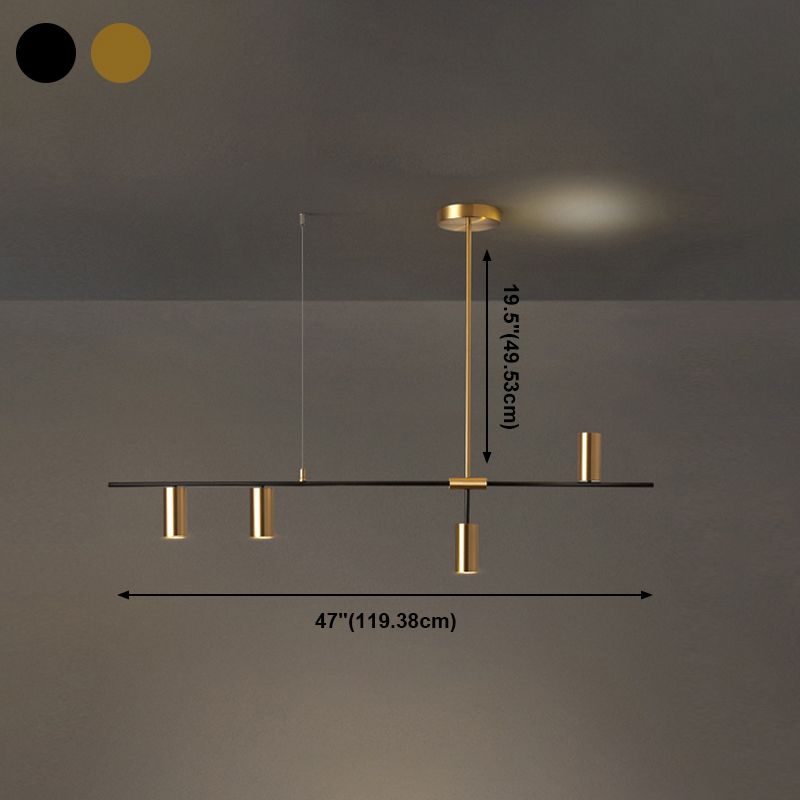 Modern Dining Chandelier Light Cylindrical Shade Pendant Light Fixture for Dining Room