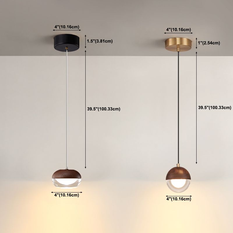 Dining Room Wood Hanging Ceiling Light Modern Ceiling Pendant Light with 1 Light