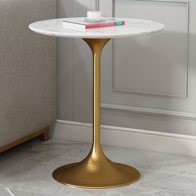 Round Tulip Base Dining Table Traditional Luxury Stone Furniture for Dining Room