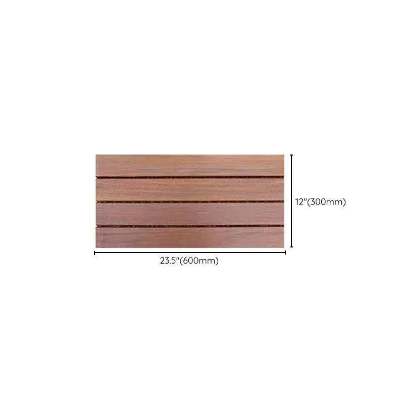 Modern Floor Bullnose Click-Locking Wood Tile Set for Patio Garden