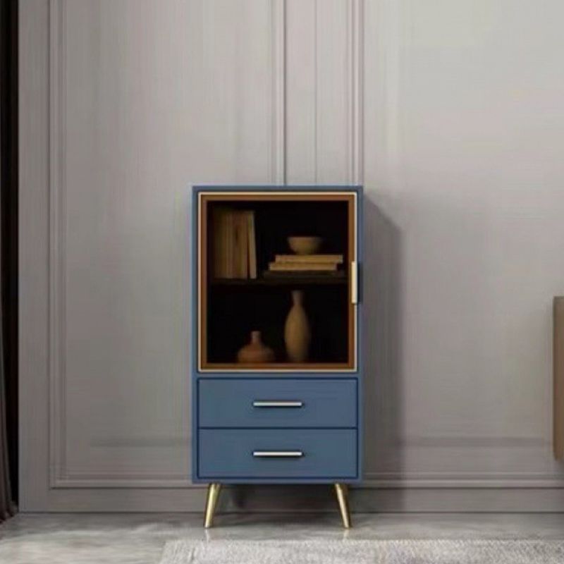 Rectangle Wood Accent Cabinet with 1 Door and 2 Drawer Contemporary Side Cabinet