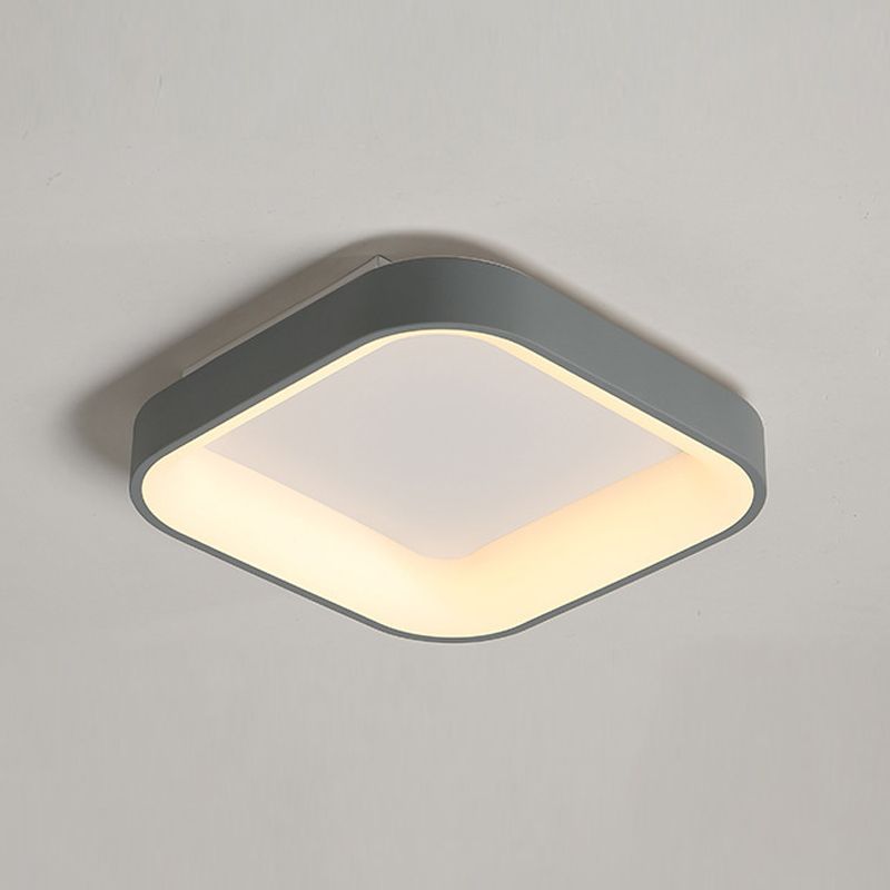 Metal Square Ceiling Light Fixture Nordic Style LED Flush Mount Lamp