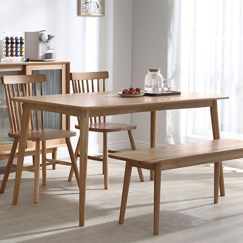 Modern Table with Solid Wood Rectangle Dining Table for Kitchen