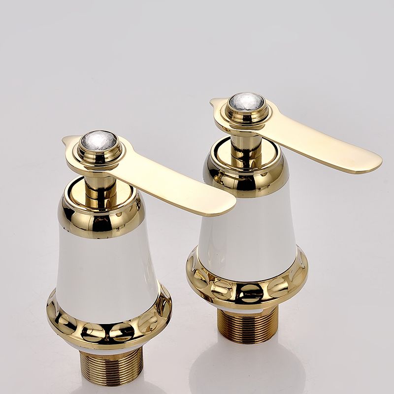 Glam Bath Faucet Trim Deck Mounted Lever Handle Swivel Spout Bathtub Faucet