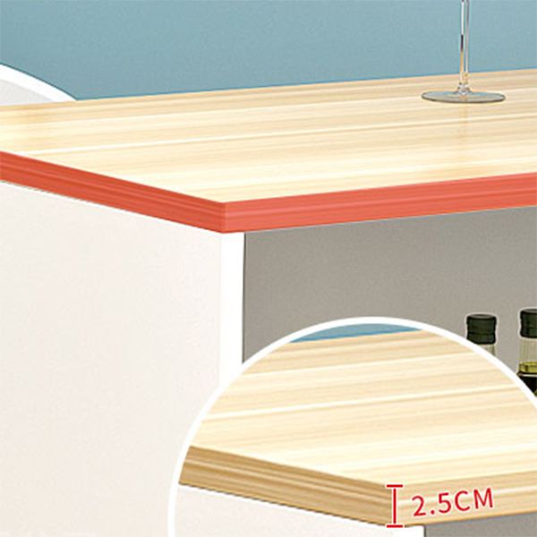Modern Indoor Bar Stool Table Faux Wood Rectangle Counter Table