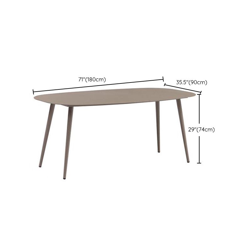 Modern Metal Dining Table Set 1/2/3/7 Pieces Dining Table Set for Outdoor