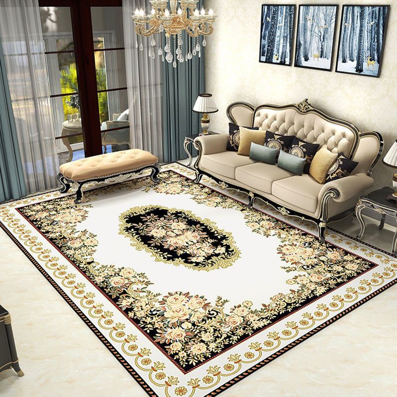 Multicolor Modern Rug Polyester European Printing Indoor Rug Easy Care Carpet for Living Room